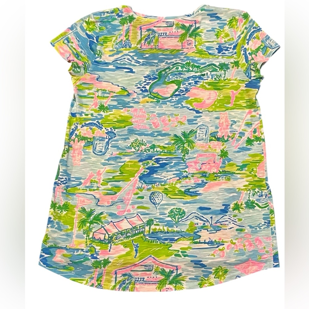 Lilly Pulitzer Honda Classic PGA Golf Etta V Neck Tee Shirt Top Size XS - Picture 6 of 16